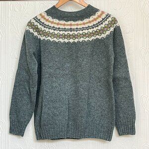 Harley of Scotland fair isle green sweater like new size XL or L